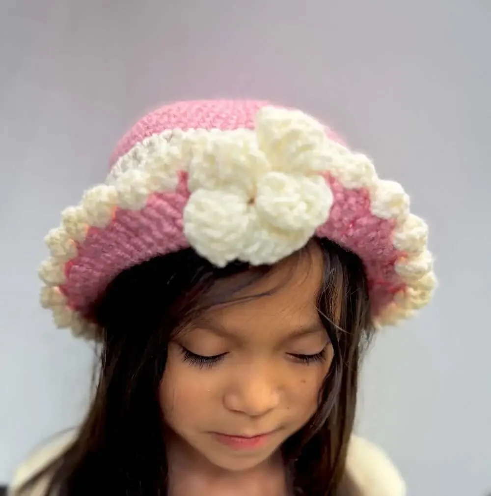Handmade crochet bucket
